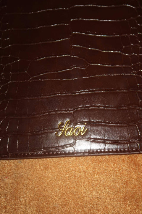 Laptop Case in Croc Brown