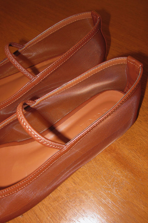 Janet Flats in Caramel