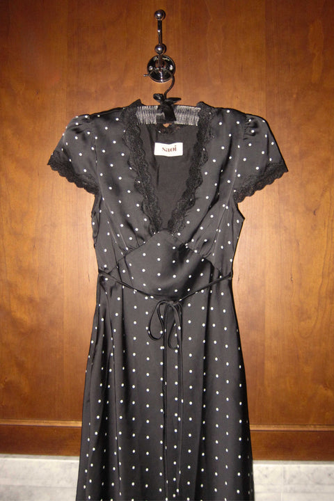 Audrey Long Dress in Polka Dot