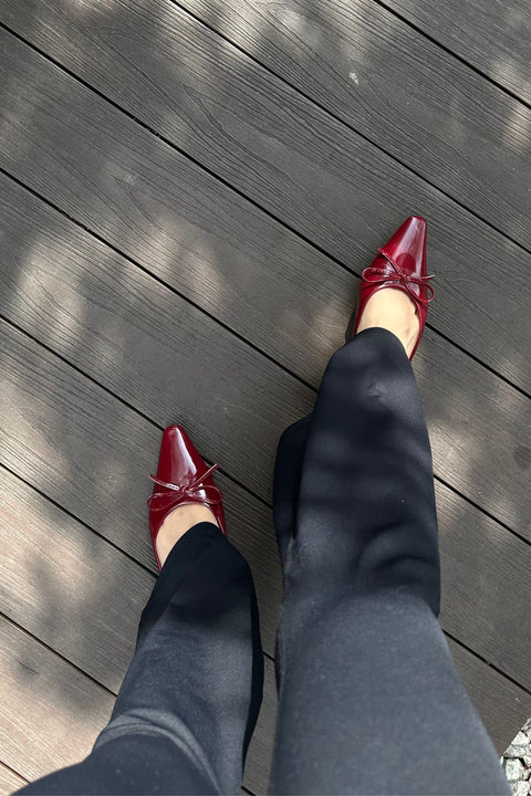 Lola Kitten Heels in Burgundy Maroon