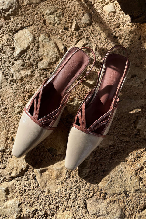 Naima Slingback Heels in Pink Salt