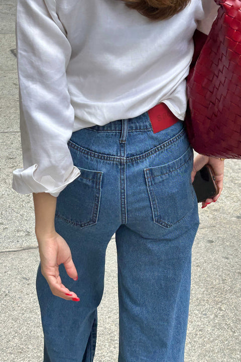 Soho Flare Jeans in Cool Blue