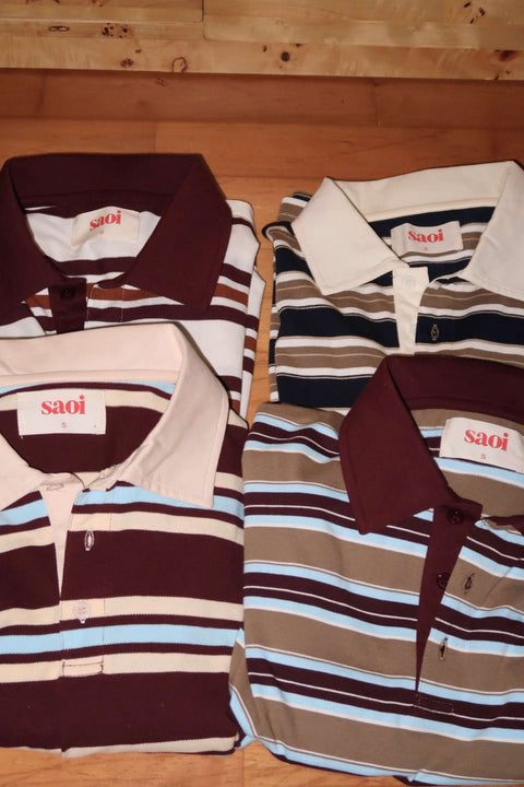 90s Longsleeves Polo in Khaki