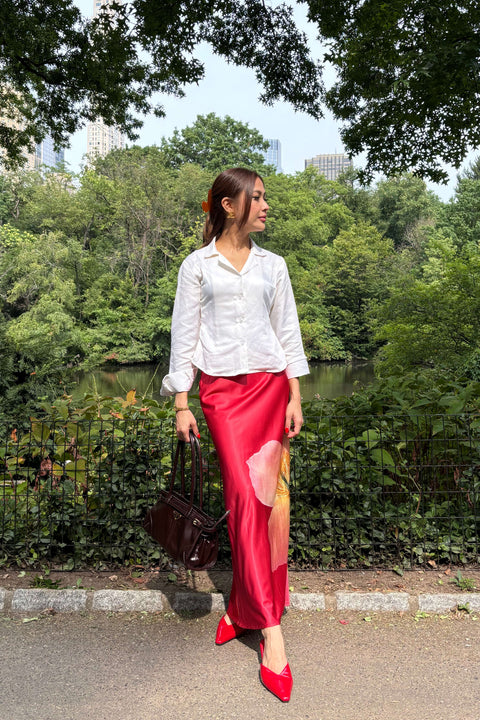 Charlotte Skirt in Summer Red