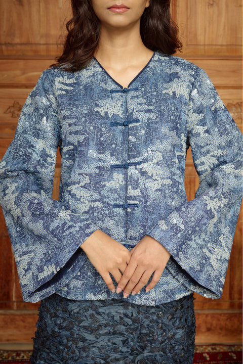 Amina Jacket in Blues Blue