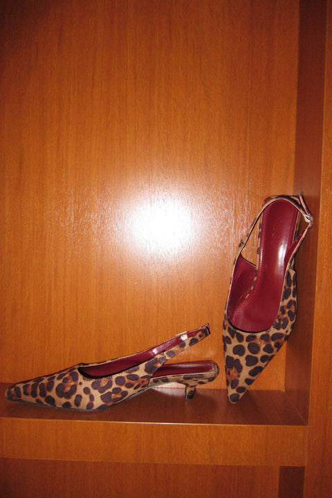 Solange Leopard Slingback Heels