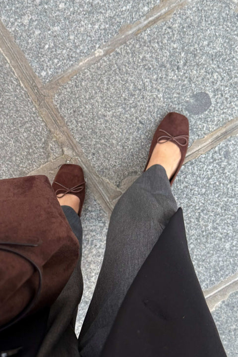 Poppy Ballet Flats in Double Shot Suede