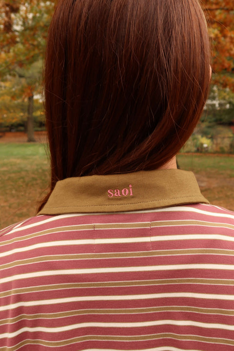 90s Longsleeves Polo in Fig