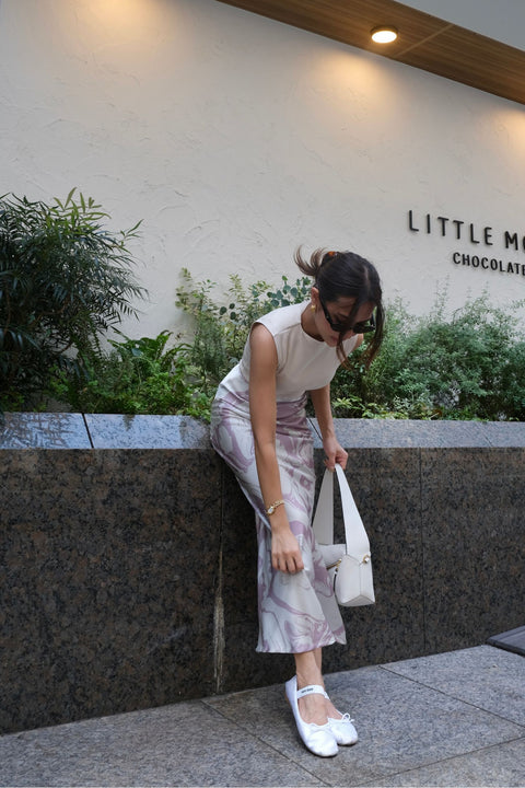 Palermo Maxi Skirt in Sakura Lilac