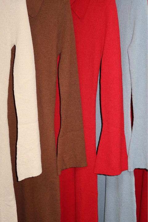Melrose Knit Dress in Cocoa Bean