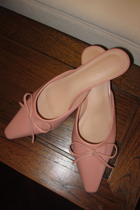 Lola Kitten Heels in Blush Pink