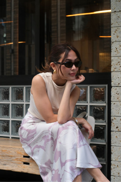 Palermo Maxi Skirt in Sakura Lilac