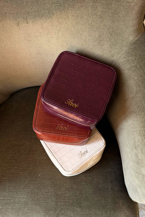 Jewellery Case in Burgundy
