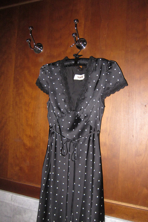 Audrey Long Dress in Polka Dot