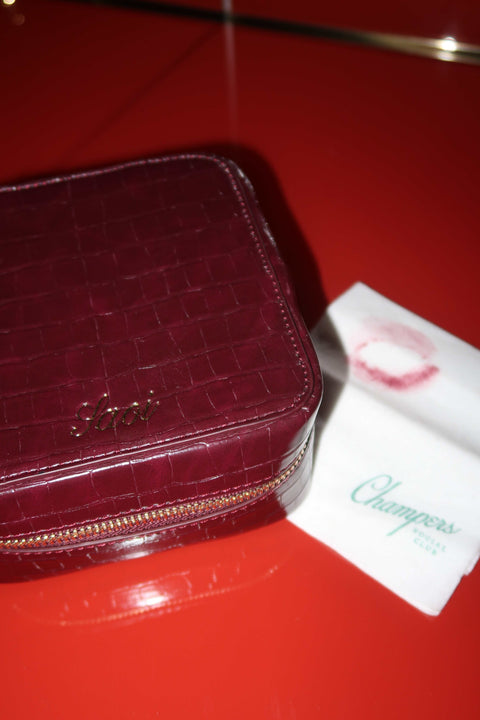 Jewellery Case in Burgundy