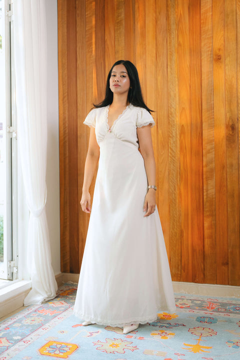 Audrey Long Dress in White
