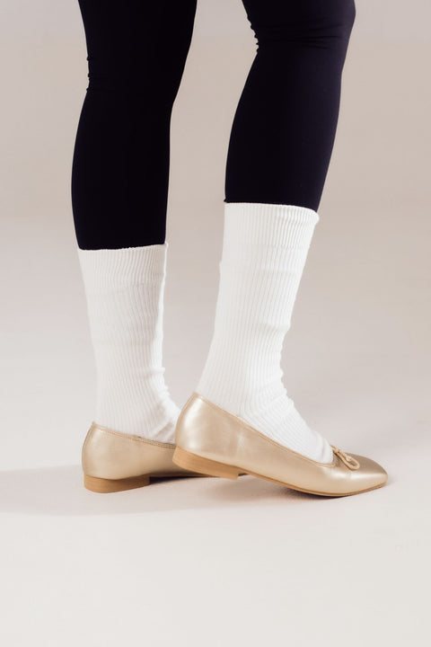 Poppy Ballet Flats in Gold