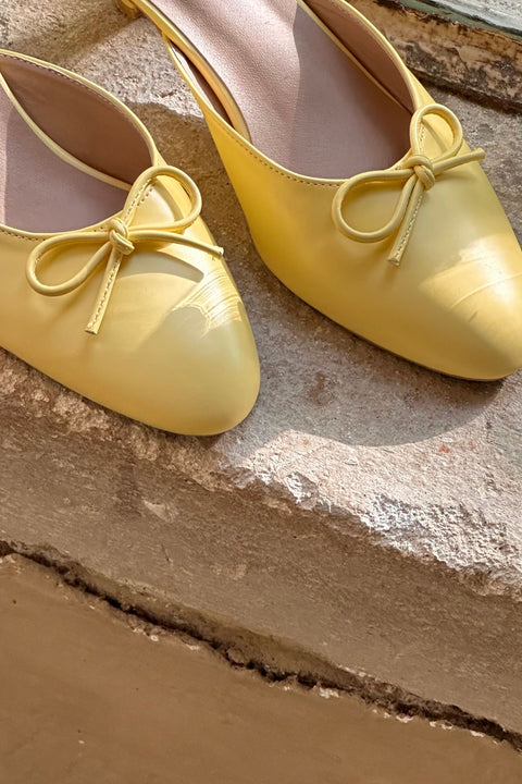 Marie Kitten Heels in Marmalade Yellow