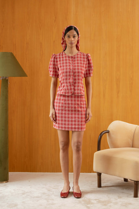 Coco Skirt in Strawberry Jam