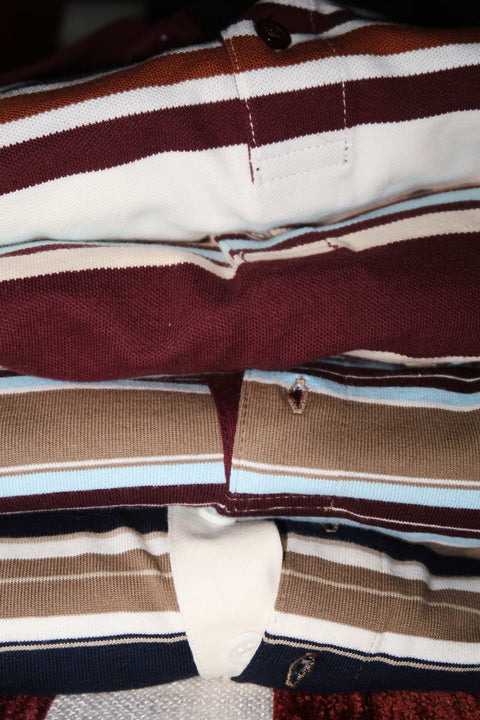 90s Longsleeves Polo in Burgundy
