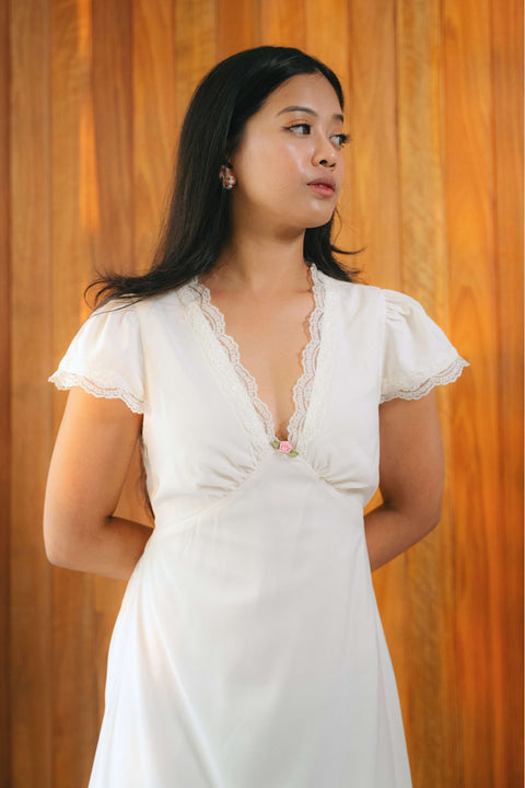 Audrey Long Dress in White