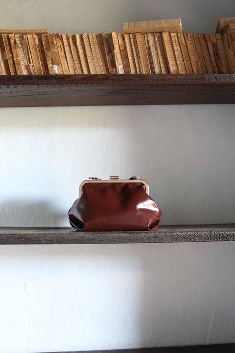 Nara Clutch in Rustic Brown