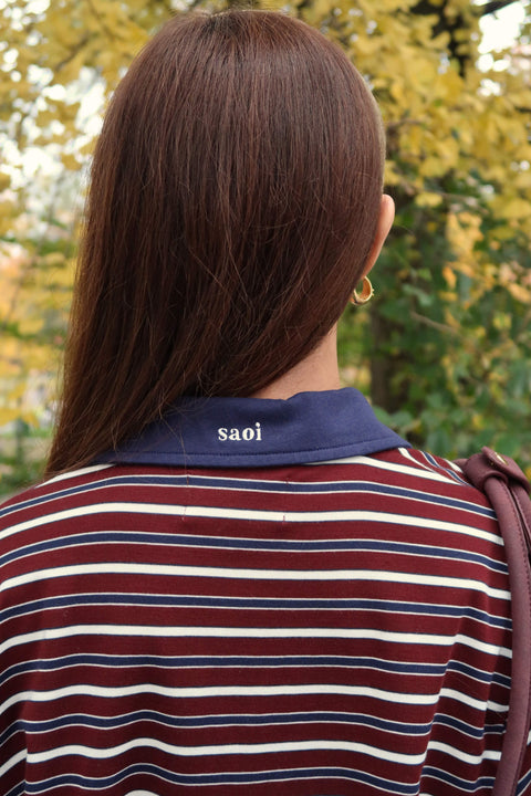 90s Longsleeves Polo in Yankees Blue