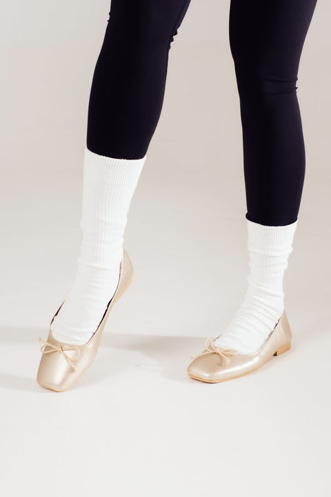 Poppy Ballet Flats in Gold