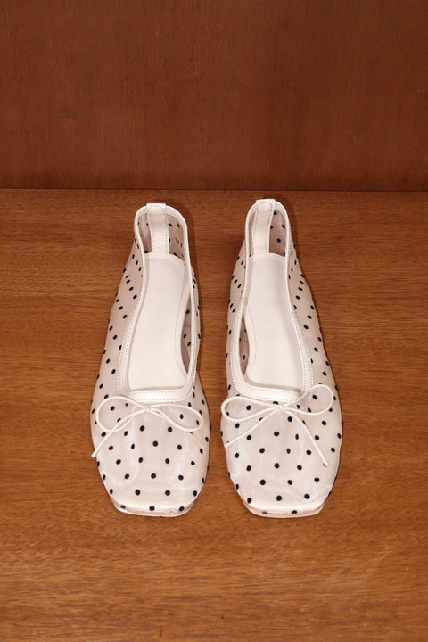 Poppy Ballet Flats in Polka