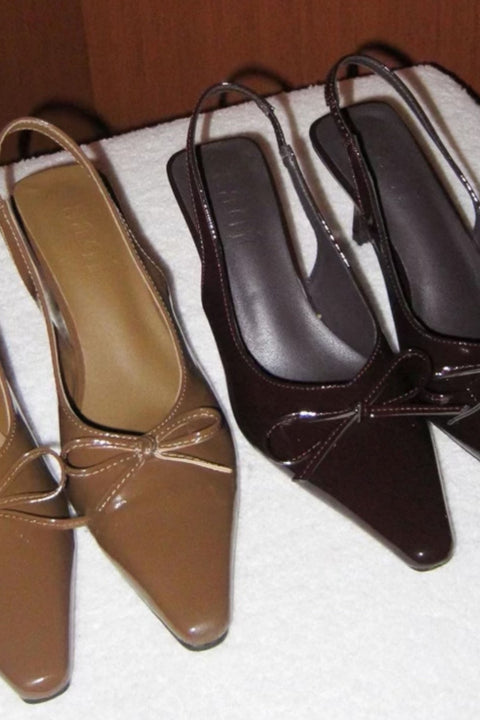 Annie Slingback Heels in Espresso