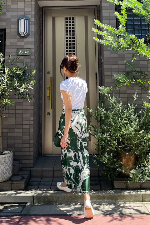 Palermo Maxi Skirt in Midori Green