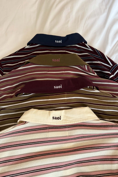 90s Longsleeves Polo in Fig