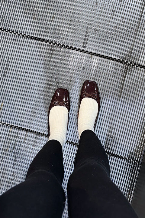 Poppy Ballet Flats in Espresso