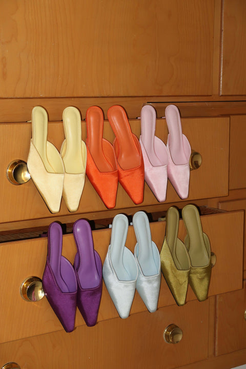 Elle Satin Heels in Elle Woods