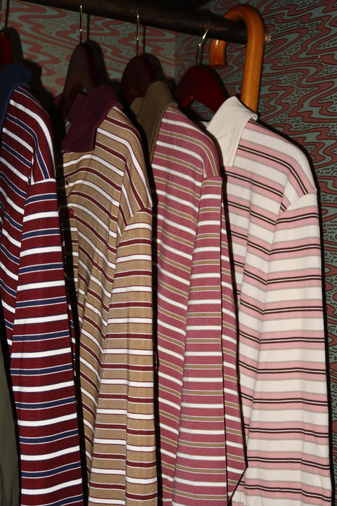 90s Longsleeves Polo in Yankees Blue