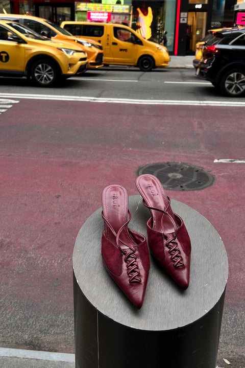 Cindy Kitten Heels in Magenta