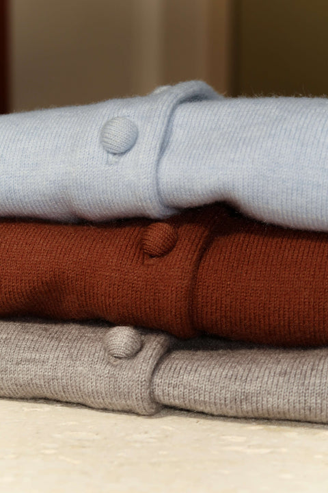 90s Short Sleeve Cardigan in Cinnamon