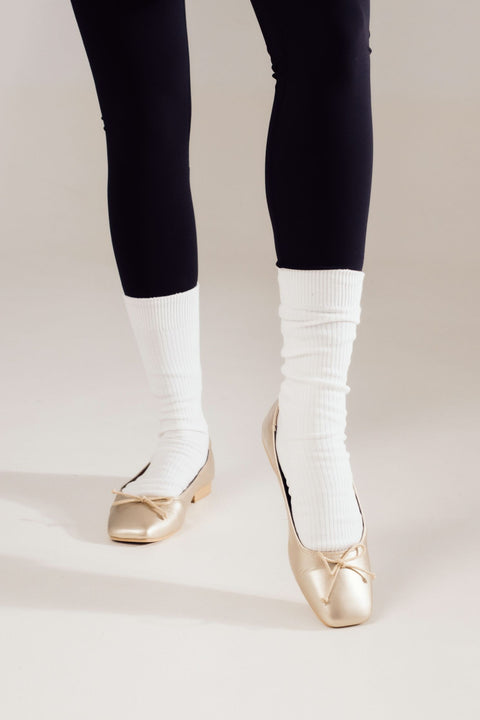 Poppy Ballet Flats in Gold