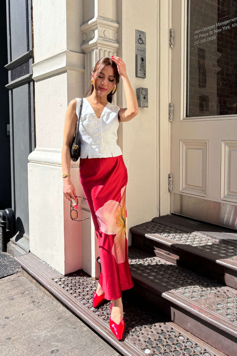 Charlotte Skirt in Summer Red