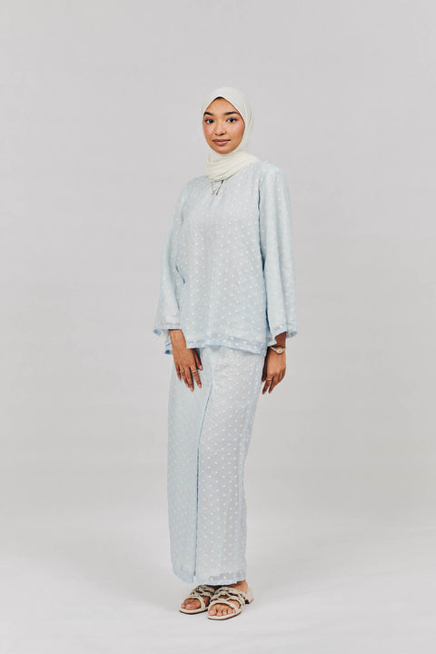 Kurung Kedah in Tenang Hati Blue