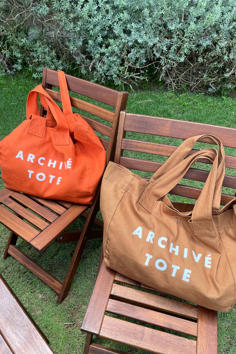 Warehouse Sale Archive Tote in Orange Sienna