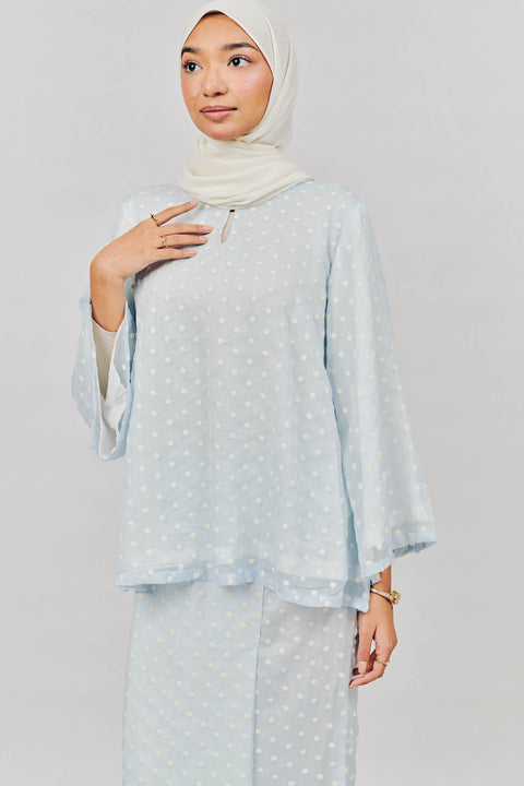 Kurung Kedah in Tenang Hati Blue