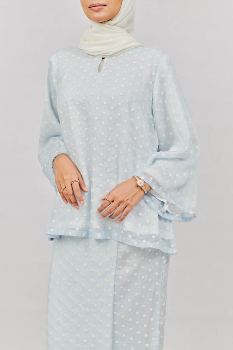 Kurung Kedah in Tenang Hati Blue