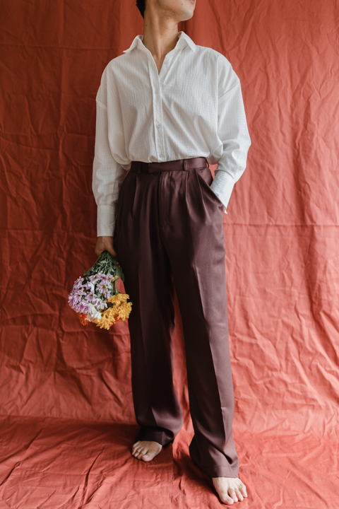 Classic Wide Legged Pants in Cardamom