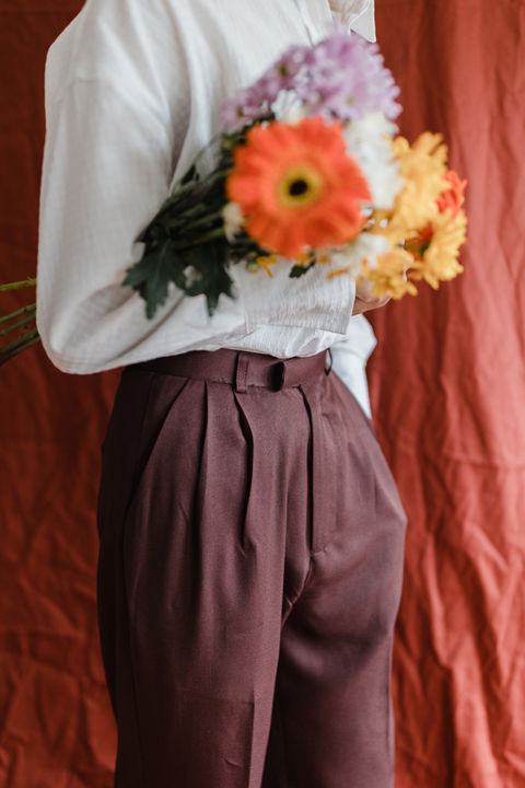 Classic Wide Legged Pants in Cardamom